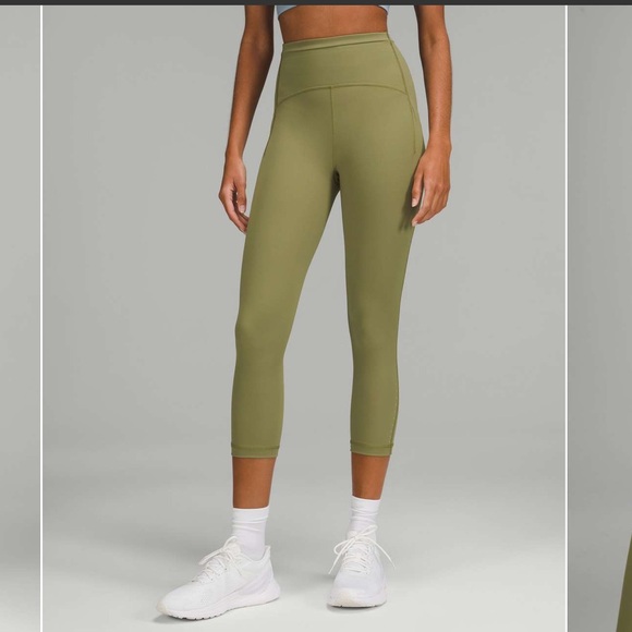 Lululemon Swift Speed High-Rise Crop 21" Bronze Green size 6 style W6CBKS - Picture 3 of 14